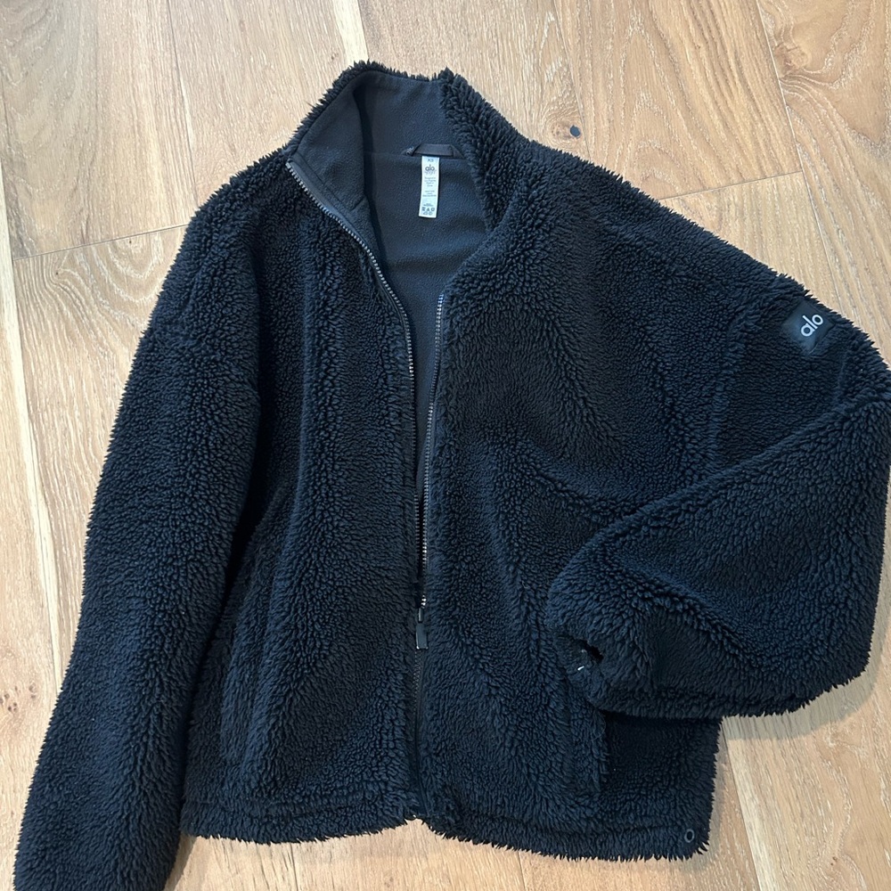 ALO Yoga Charcoal Fleece Jacket